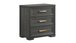 Colorado Charcoal 3-Drawer Nightstand with Textured Wavy Drawer Fronts by Galaxy Home Furnishings