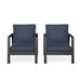 All-Weather Ergonomic Patio Armchairs With Thick Cushions (Set of 2)