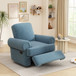 Manual Swivel Recliner Rocker Chair With Adjustable Backrest