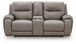 Real Moments - Power Reclining Loveseat With Audio Seating - Ash