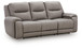 Real Moments - Power Reclining Sofa With Audio Seating - Ash