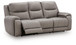 Real Moments - Power Reclining Sofa With Audio Seating - Ash