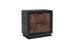 Houston Modern Walnut 2-Drawer Nightstand with 3D Geometric Faceted Panels by Galaxy Home Furnishings