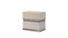 Leonor Modern Beige Wood-Grain 2-Drawer Nightstand with Integrated LED Lighting and Chrome Accents by Galaxy Home Furnishings