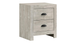 Montana Modern Rustic Weathered Gray 2-Drawer Nightstand with Industrial Black Cup Pulls by Galaxy Home Furnishings