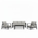Modern 5 Seat Outdoor Patio Furniture Set With Coffee Table