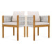 Outdoor Dining Chairs With Mix Rope Handles (Set of 2)