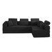 Modern L-Shape Modular Sectional Sofa, Compressed Design