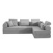 Modern L-Shape Modular Sectional Sofa, Compressed Design