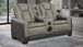 Bruno Reclining Sofa in Performance Leather Gel with Contrast Stitching