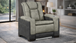 Bruno Reclining Chair in Performance Leather Gel with Contrast Stitching by Galaxy Home Furnishings