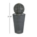 31.5" Tall Striped Column Fountain With LED Light Design For Outdoor Spaces - Gray