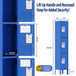 Lockers For Employees With 3 Door Storage Locker Durable For Gym, School, Office - Blue