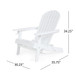 Zenithia - Outdoor Foldable Adirondack Chair With 2 Cup Holders