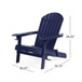 Zenithia - Outdoor Foldable Adirondack Chair With 2 Cup Holders