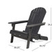 Zenithia - Outdoor Foldable Adirondack Chair With 2 Cup Holders