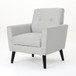 Radiantize - Upholstered Fabric Club Chair With Square-Off Back And Button Tufted