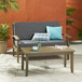 Outdoor Chat Set With Coffee Table And Loveseat