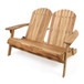 Outdoor Adirondack Rocking Loveseat With Hand Crafted Details