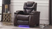 Lexus Reclining Chair with LED Lighting and USB Charging by Galaxy Home Furnishings