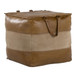 Cobbler - Pouf - Brown Leather And Tan Canvas