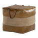 Cobbler - Pouf - Brown Leather And Tan Canvas