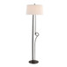 Shadow - Floor Lamp - Black Steel With White Linen Shade