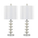 Diamond - Stacked 23" Crystal Table Lamp (Set of 2) - White
