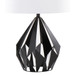 Geome - Tri 28" Metal Table Lamp (Set of 2) - Matte Black Metal With White Linen Shade from Grandview Gallery