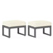 Patio All-Weather Ottomans With Thick Cushions (Set of 2)