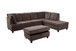 Espresso Pineapple Velvet 3-Piece Couch Living Room Sofa Set