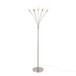 Medusa - Metal Floor Lamp 5 Arm - Stainless Steel, White Glass