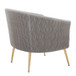 Tania - Pleated Waves Contemporary/Glam Accent Chair - Gold Steel And Silver Velvet