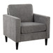 Wendy - Contemporary Accent Chair - Black Wood And Gray Fabric