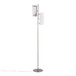 Rhonda - Floor Lamp - Brushed Nickel With White Shade