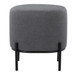 Daniella - Contemporary Foot Stool - Black Metal And Gray Fabric