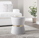 Gemma - Contemporary/Glam Ottoman - Silver Velvet And Gold Metal