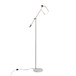 Marcel - Floor Lamp - White Marble And Nickel Metal With Clear And Frosted Glass Shade