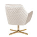 Diana - Contemporary Lounge Chair - Gold Metal And Cream Velvet