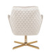 Diana - Contemporary Lounge Chair - Gold Metal And Cream Velvet