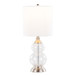 Belle - Contemporary Glass Accent Lamp (Set of 2) - Clear Wrinkle Glass, Brushed Nickel And White Linen Shade From Grandview Gallery