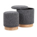 Marla - Nesting Ottoman Set - Black