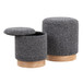 Marla - Nesting Ottoman Set - Black