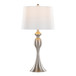 Ashland - Contemporary Metal Table Lamp (Set of 2) - Brushed Nickel With White Linen Shade From Grandview Gallery