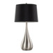 Pebble - 29" Metal Table Lamp (Set of 2) - Brushed Nickel With Black Linen Shade from Grandview Gallery