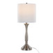 Sawyer - Contemporary Metal Table Lamp (Set of 2) - Brushed Nickel With White Linen Shade And Built - In Usb Port From Grandview Gallery