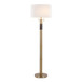 Trophy - Glam Floor Lamp - Gold Metal And White Linen Shade