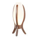 Cocoon - Contemporary Desk Lamp - Walnut Wood And Frosted Glass