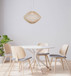 Nest - Natural Contemporary Rattan Pendant - Matte White Metal With Natural Rattan Shade From Grandview Gallery