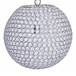 Crystal - Globe Contemporary Metal Pendant Lamp - Chrome Metal With Clear K9 Crystal Accents From Grandview Gallery